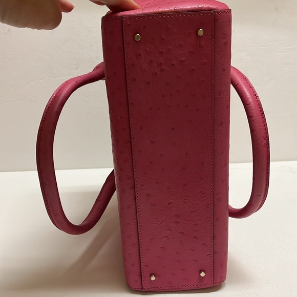 Kate Spade pink ostrich leather satchel - Picture 7 of 16